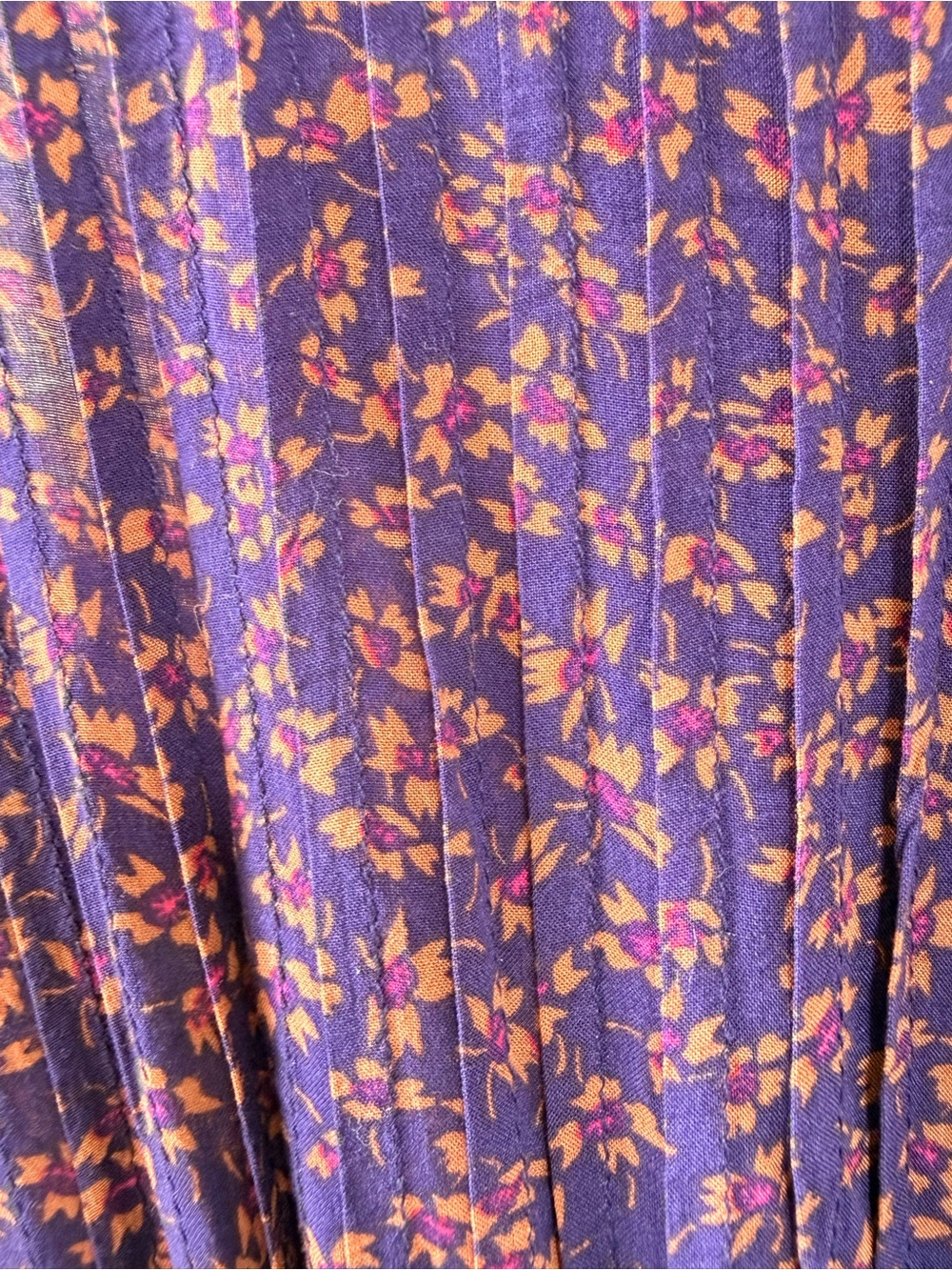 Free People Purple Floral Button-Front Midi Dress - Picture 2 of 6